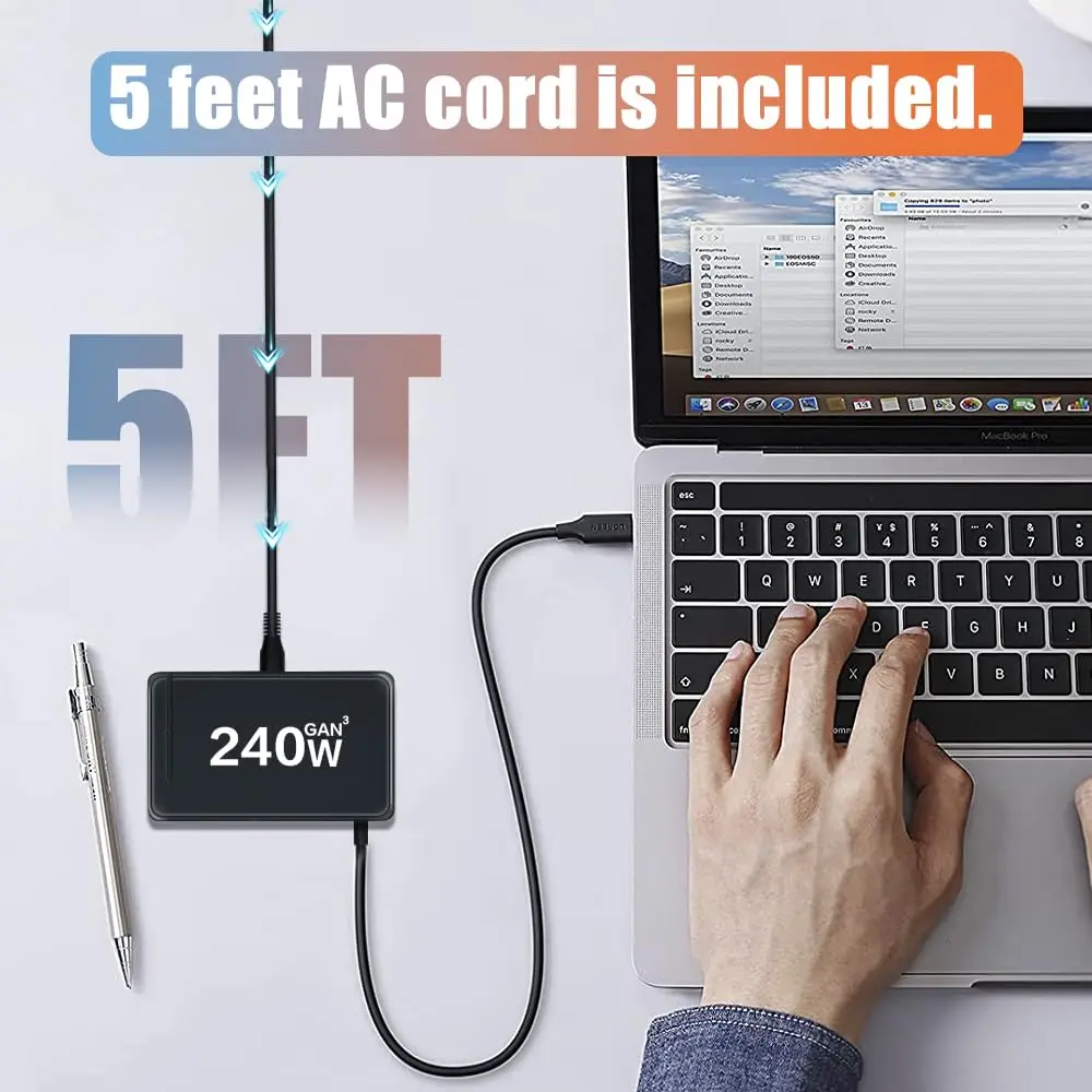 240W/300W Desktop GaN 8-port for Cellphones Quick Charger, Fast Charging Station Adapte for Iphone/Samsung/Xiaomi, LED Indicator