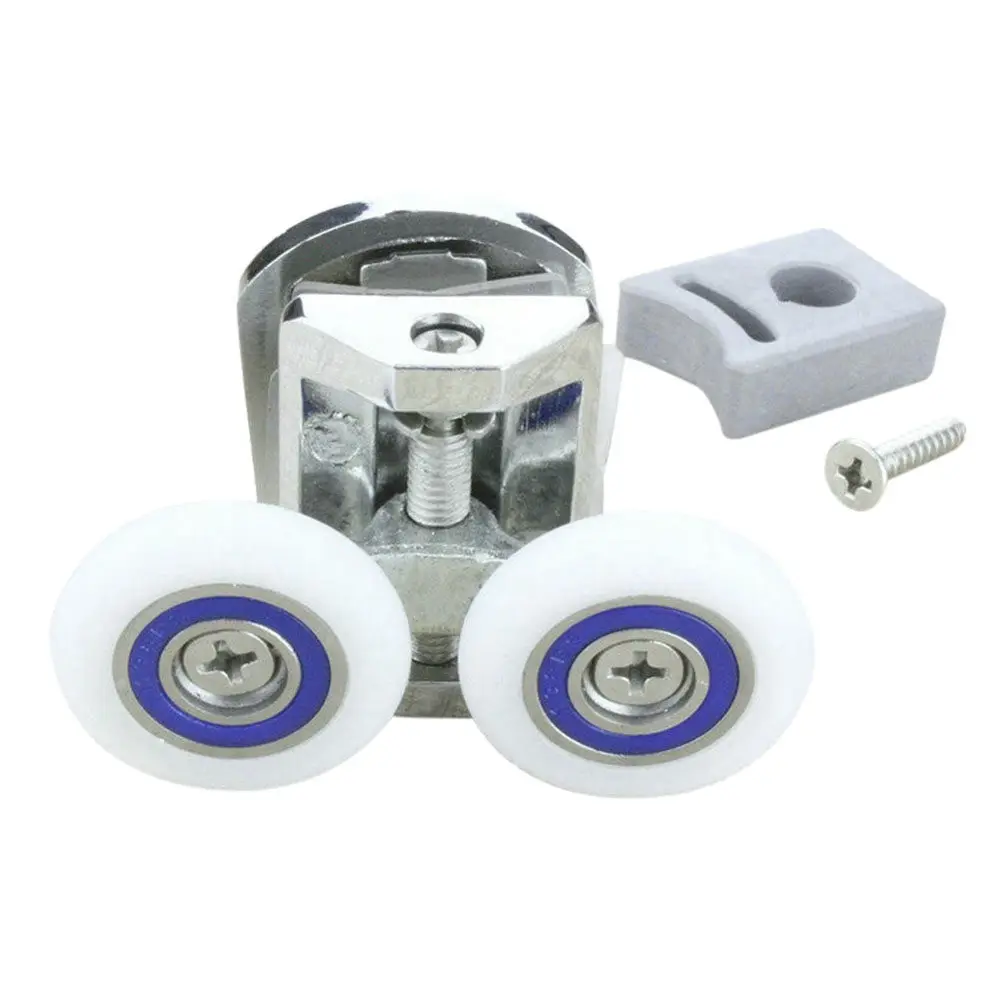 25Mm Twin Shower Door Rollers Set Bottom Roller and Wheel for 12-14Mm Glass Enclosures Steam Cabin Shower Door