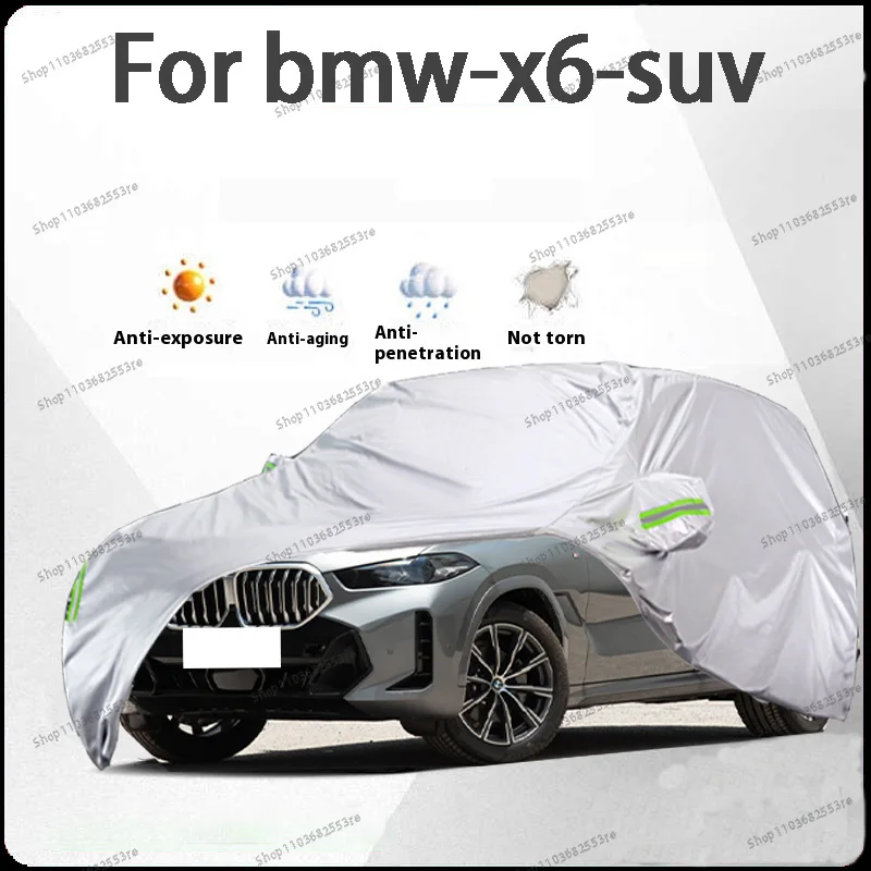 

For BMW X6 Fit Car Cover - Waterproof, Dustproof, Sunshade (UV), Snowproof | Silve Full Cover with All-Day Protection