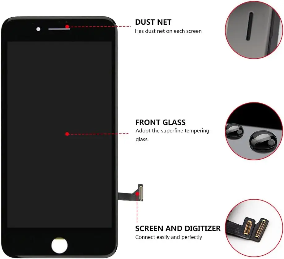 for iPhone 7 8 Plus SE2020 Screen Replacement Frame Assembly Display 3D Touch Screen LCD Digitizer with Repair Tools Kits - view 4