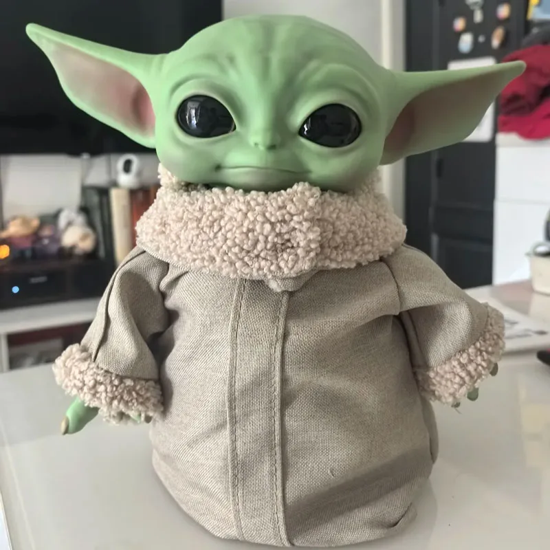 In Stock 28cm Star-Wars Mandalorian Master Baby Yoda Action Figure Cute Toy Decoration Characters Ornament Collectible Gift