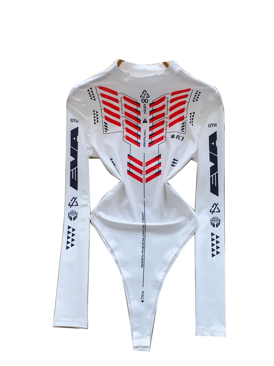 Tutina da motociclista slim fit Sle Long Sve f a collo alto per donna Summer Streetwear Tuta corta a vento alla moda per ragazza calda