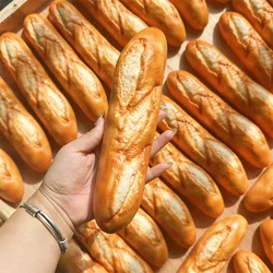 Soft Food Baguette Seris Model Artificial Snacks Salt Brunch Wheel Bread Cake Bakery Shop Butter Suga Display Order Cheese Choc
