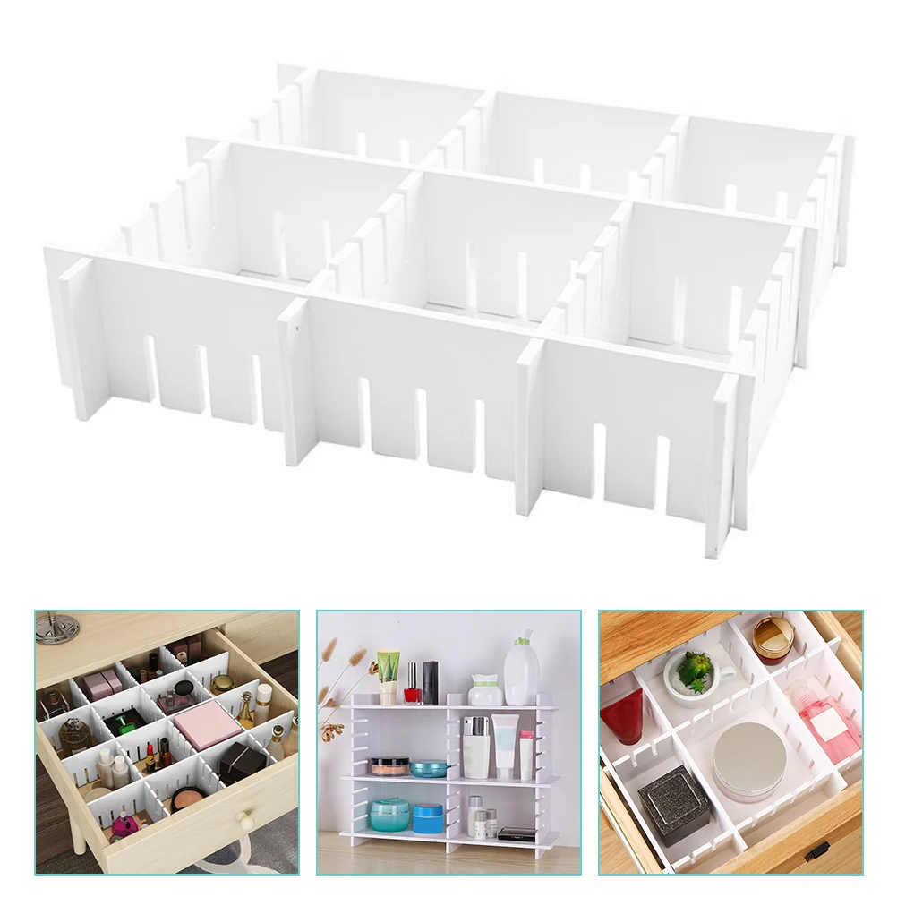 

7 Pcs Divider Boards Home Drawer Divider Storage ganizer Separators Multifunctional Home Dorm White PVC