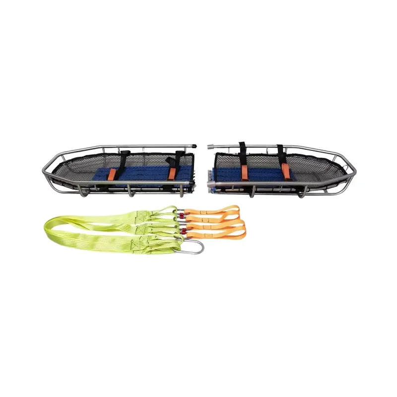 Stainless Steel Manual Ambulance Stretcher Basket 5 Hanging Points 300kg Load Bearing