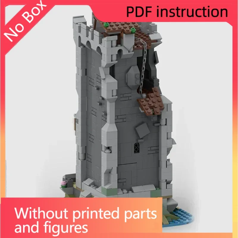 

Рождественский военный замок, модель Moc, строительные кирпичи, брошенная башня, технология, модульные блоки, подарки, игрушки, наборы «сделай сам», сборка