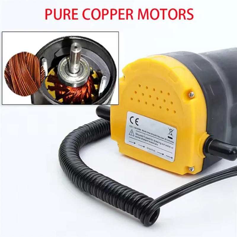 

Durable-12V Electric Car Oil Pump Crude Oil Fluid Pump 60W Extractor Transfer Engine Suction Pump+Tubes For Auto Car Motorcycle
