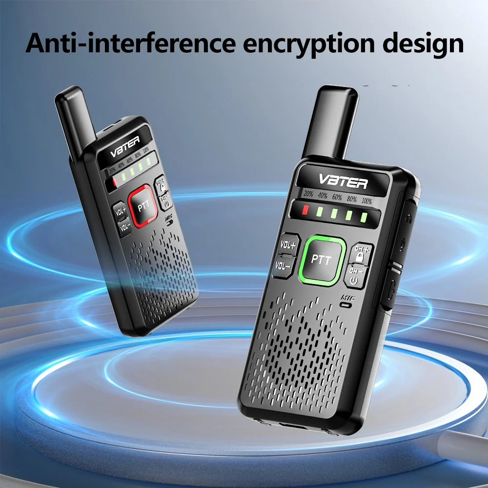 2/4PCS VBTER Handheld Walkie Talkie WBT-V1 Ham Radio of Communication UHF 5W High-Power Mini Portable Radio 3-5km Two-Way Radio