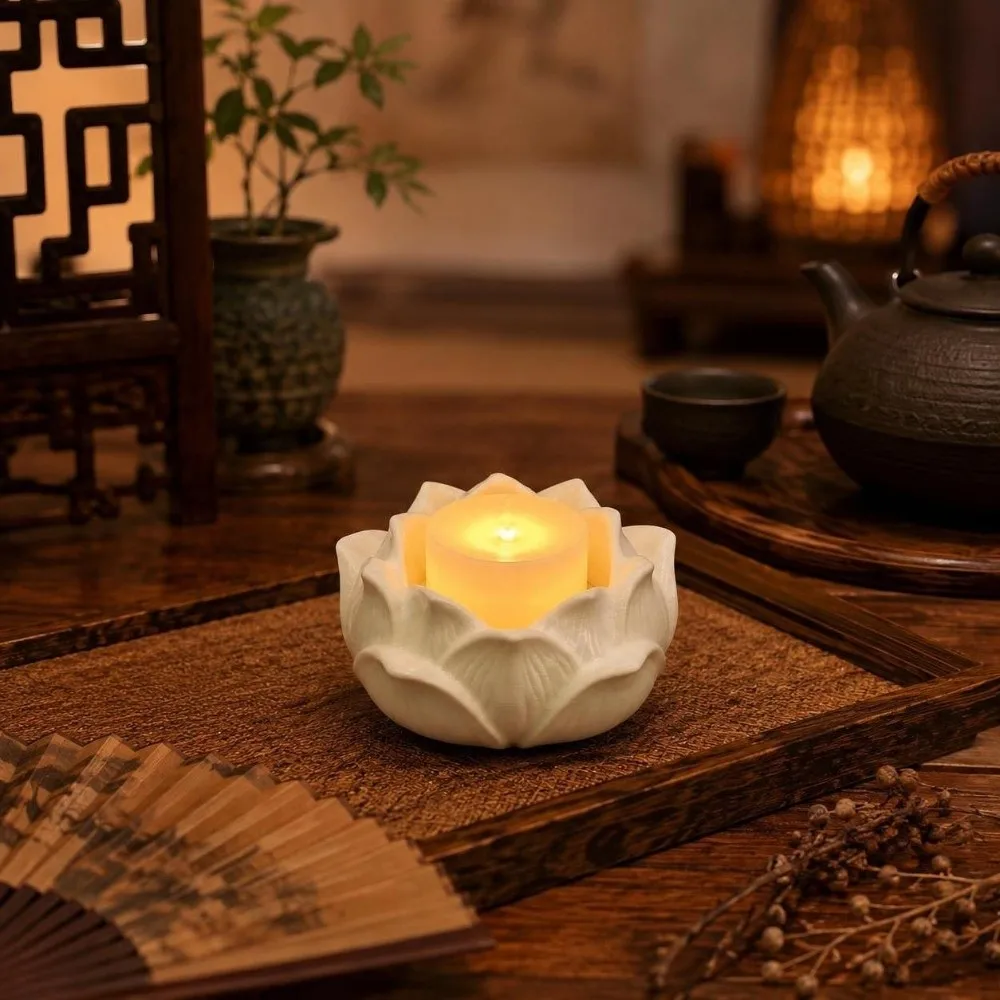 3D Printing Electronic Candle Holder Minimalist Elegant Incense Stick Holder Chinese Style with Hole Floral Censer Holder