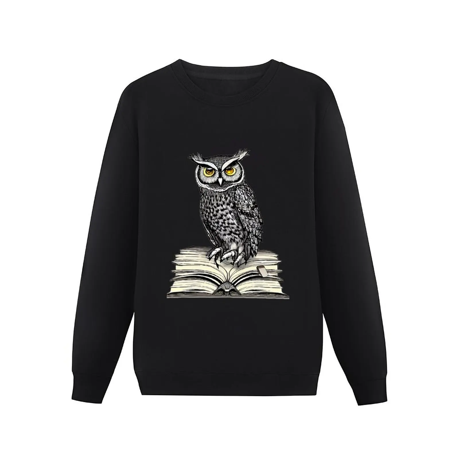 book and owl Pullover Hoodie men wear japanese style korean clothes new in sweatshirts