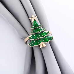 1/3Pcs Christmas Napkin Rings Metal Napkin Holder Xmas Tree Deer Napkin Buckle For Party Table Decor Navidad New Year 2025
