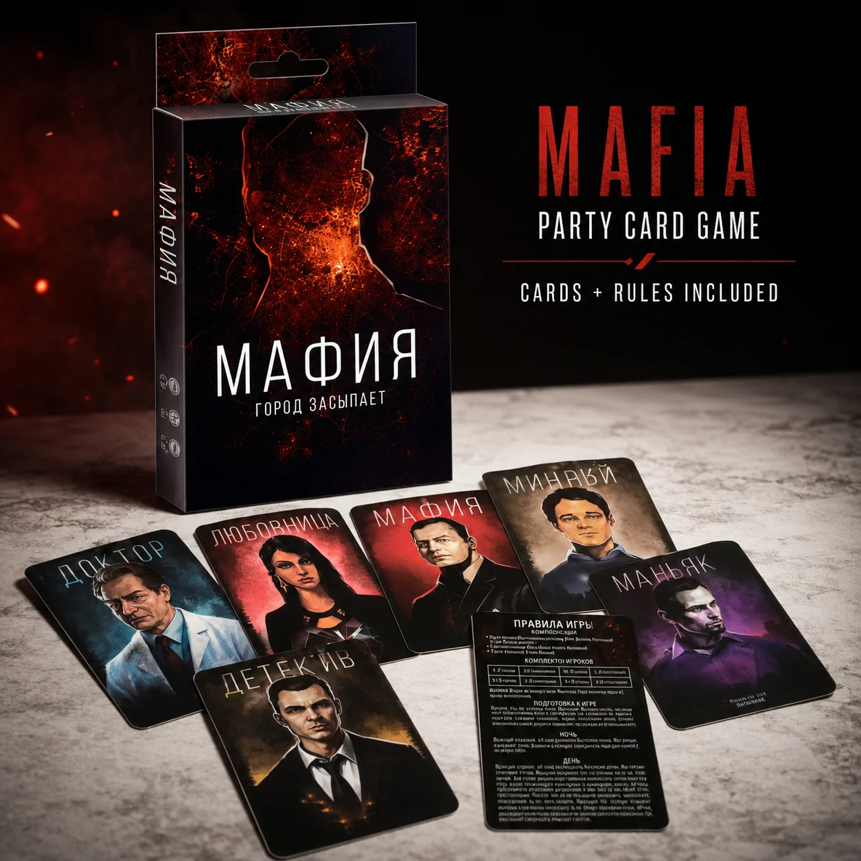 마피아 시티 슬립스 사회적 공제 카드 게임 롤플레잉 전 - Party Games Mafia 리뷰 및 가격