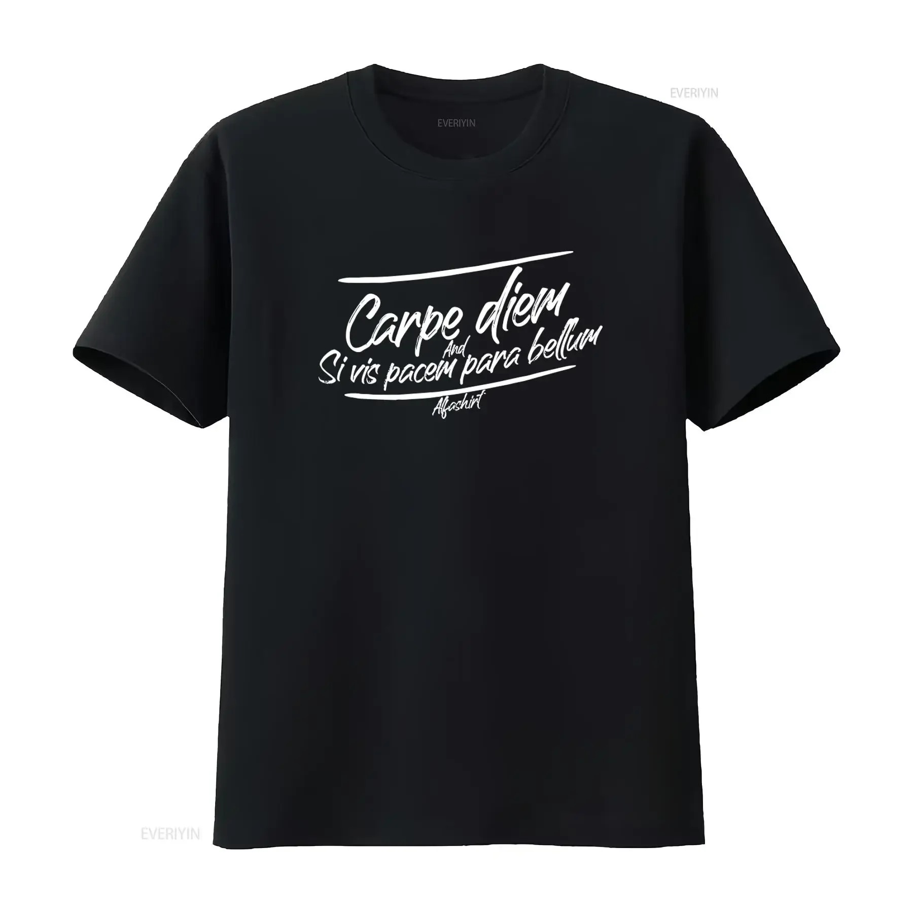 Camiseta Carpe Diem Alfashirt Si vis pacem para bellum Prepper Bundeswehr 32243 vintage, roupas de designer com lavagem vintage
