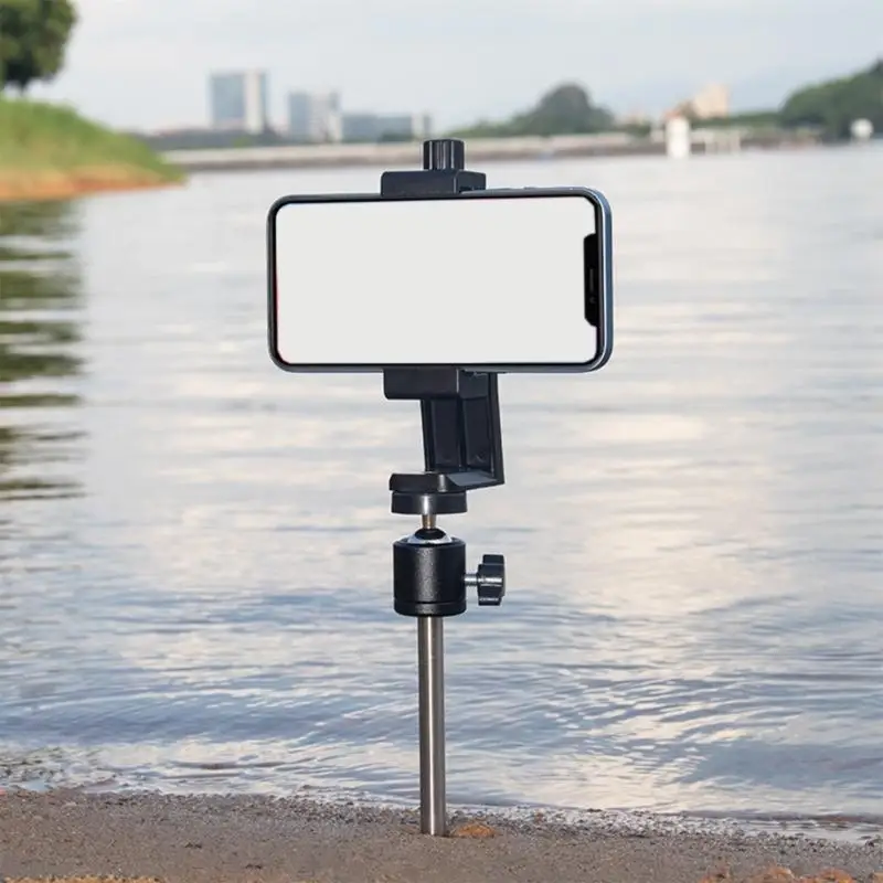 

Small Golf Swaying Analysis Phone Holder with Ground Spikes Stake Mount Universal Outdoor Phone Holder for Outdoor 634A
