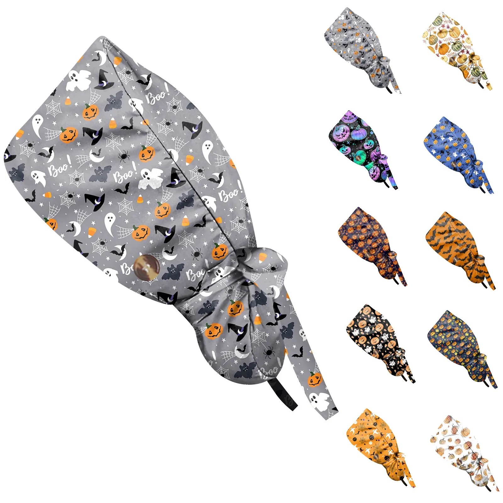 1 buah topi gosok kerja katun nyaman topi perawatan dokter gigi Lab agen kecantikan topi mancing tahan debu dapat disesuaikan topi medis