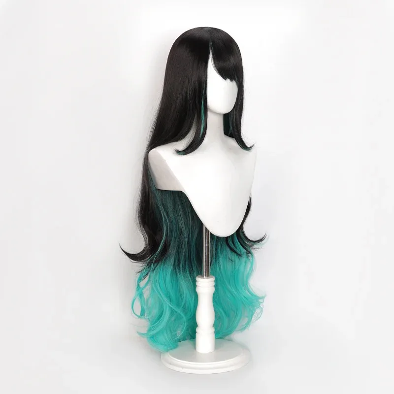 شعر مستعار LQArknights Dusk التنكري - فروة رأس واقعية مع شعر مجعد متدرج (تصفيف دقيق للعبة)