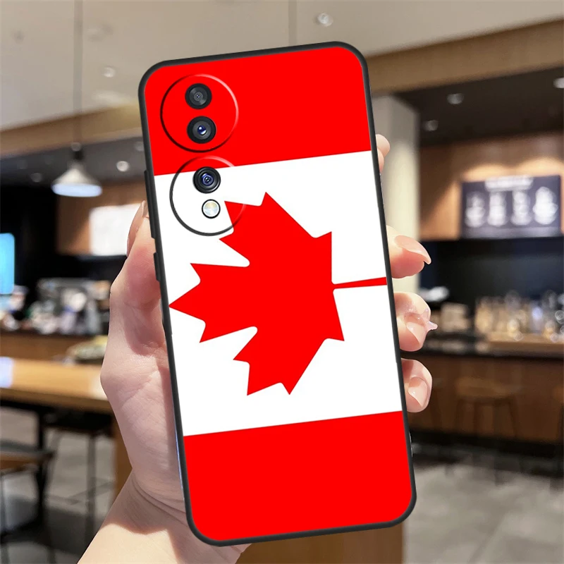 Canada Canadian Flag Case For Huawei Honor X7 X8 X9 X9a 50 70 P20 P30 P40 Lite P50 Mate 50 Pro Nova 5T P Smart