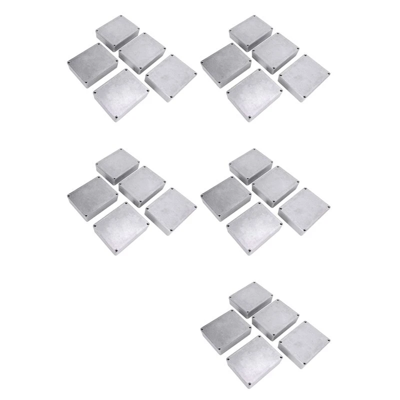 AA90-25 Pcs Guitar Effects Pedal Aluminum Stomp Box Enclosure For DIY Guitar Pedal Kit 1590BB