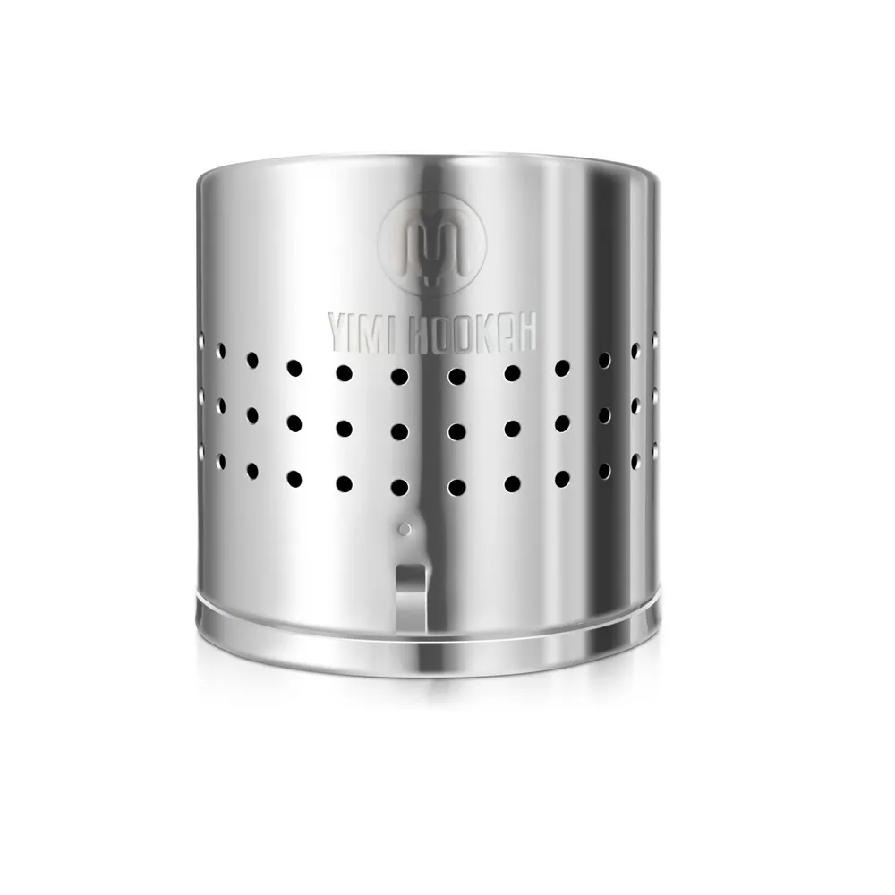 Yimi-Hookah Stainless Steel Charcoal Holder with Turkish Lid, HMD Shisha, Heat Management Device System