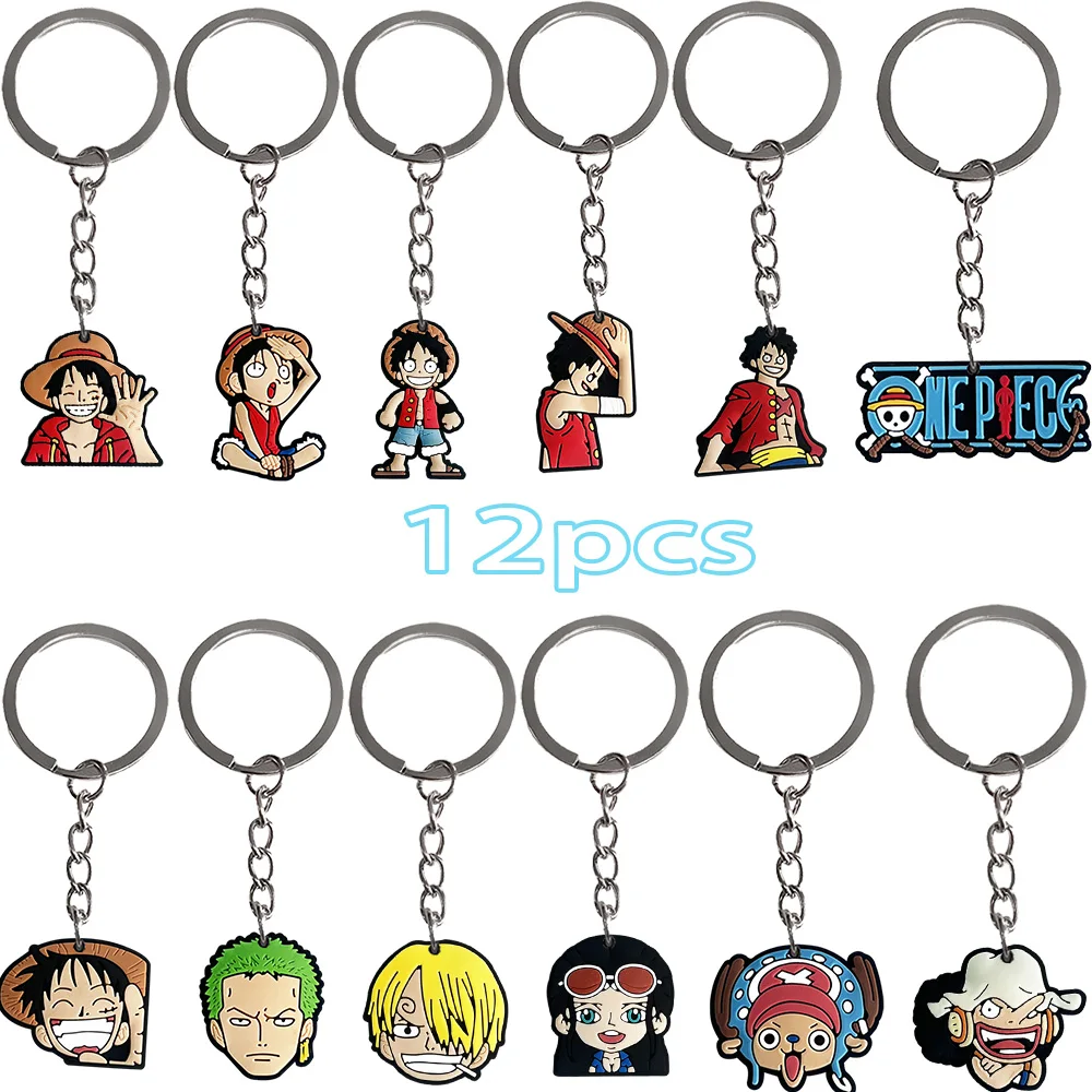 

One Piece Keychain Birthday Decoration Luffy Zoro Anime Decoration Keychain Gift Filler Gift for Guests Kids Baby Shower Supplie