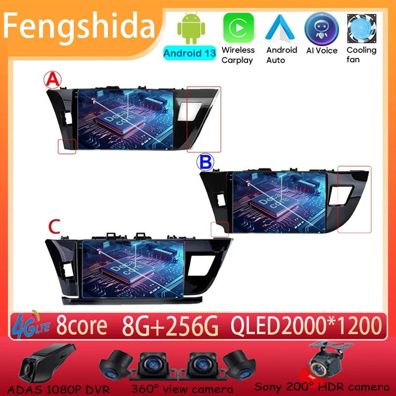 

Car Player For Toyota Corolla Ralink 2013 2014 2015 2016 Android Radio Multimedia Video GPS Navigation Auto Carplay No 2Din DVD