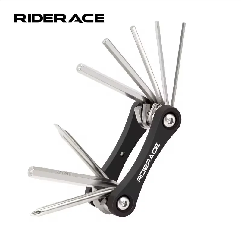 Herramienta para bicicleta, destornillador multifunción 8 en 1, herramientas de reparación de bicicletas, llave Allen hexagonal portátil de acero CRV de 4mm, 5mm y 6mm