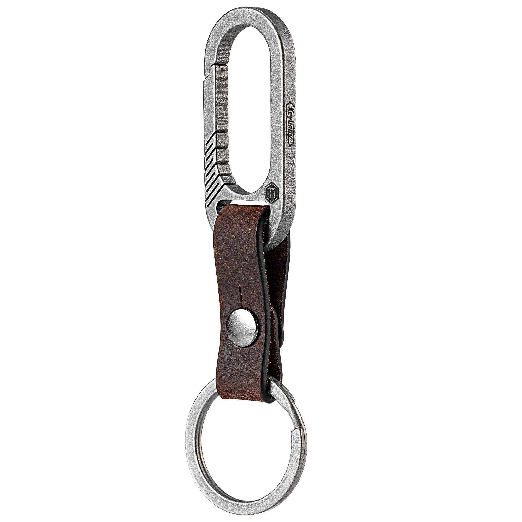 keyunity KM24SW Carabiner Leather Keychain Holder