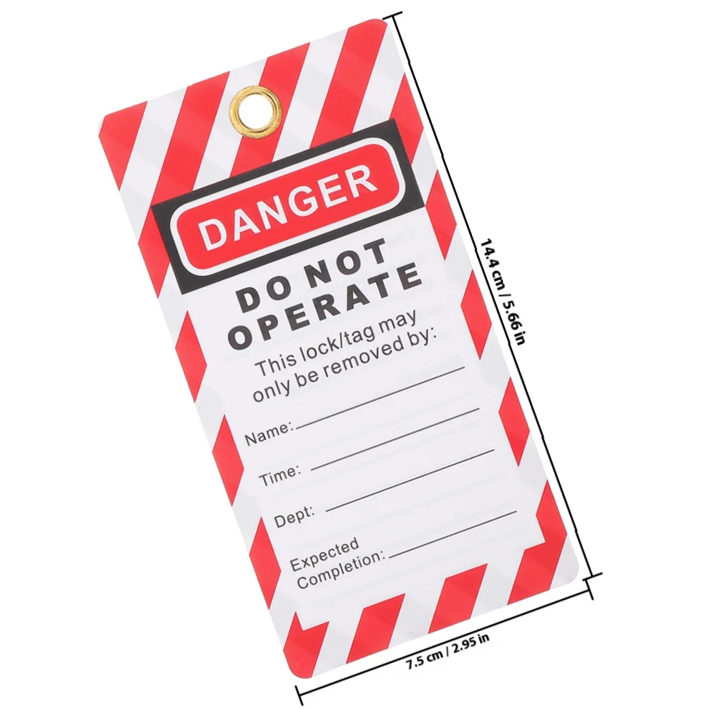 6Pcs Industrial Safety Warning Tags Lockout PVC Labels Do Not Operate Equipment Repair Warning Signs Factory Use