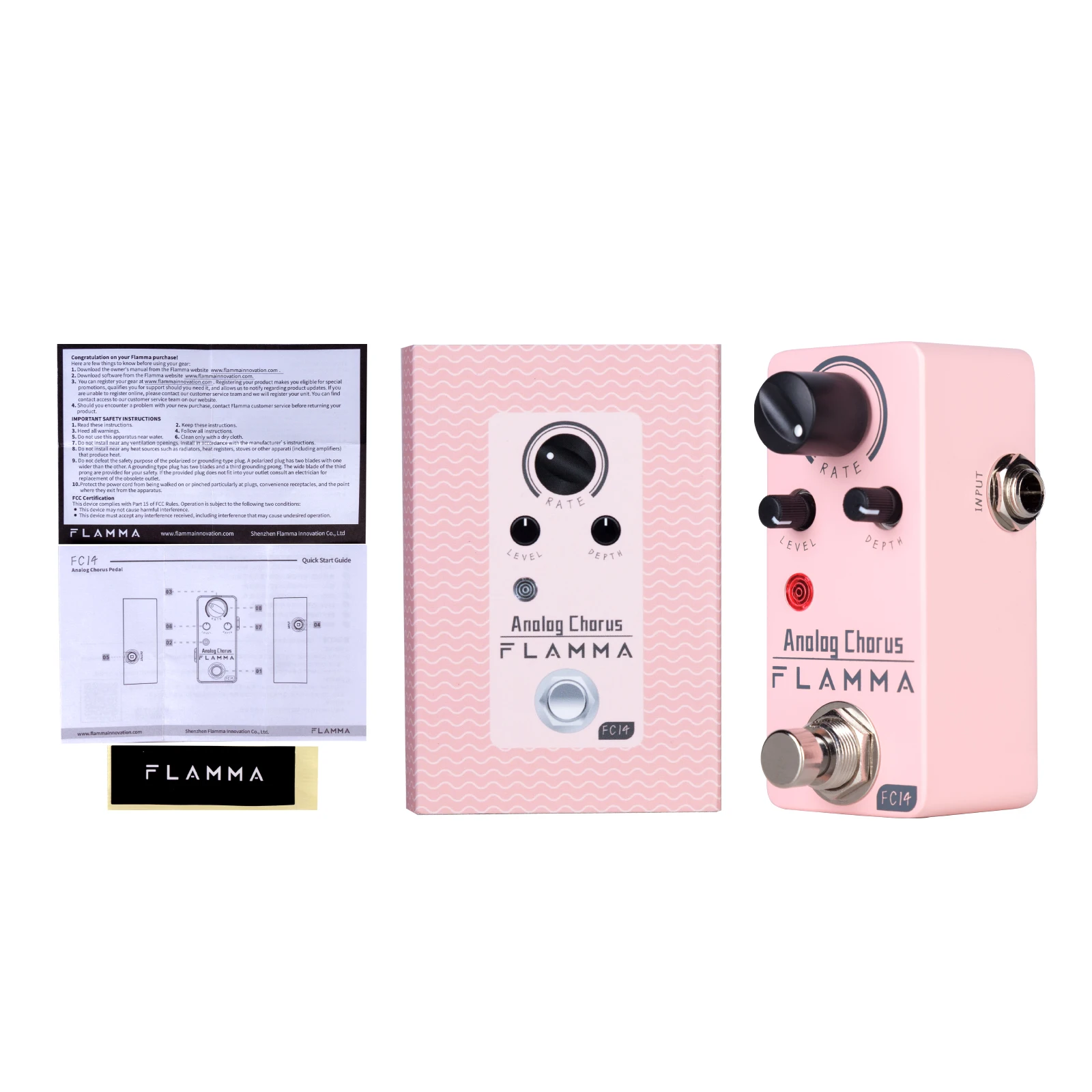 FLAMMA FC14 Analog Chorus Electric Guitar Effects Pedal True Bypass