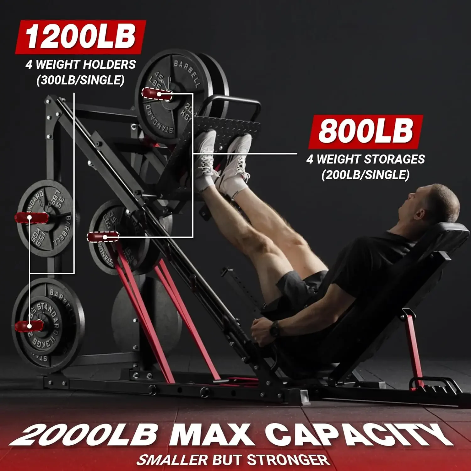

45 Degree Leg Press for Home Gym - Professional Lower Body Workout Machine for Fitness and Strength Training