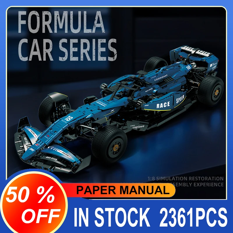 

High-Tech MOC Technical RC 1:8 F1 Sport Car Building Blocks Model Racing Bricks Assembling Toys for Boys Christmas Gift Set