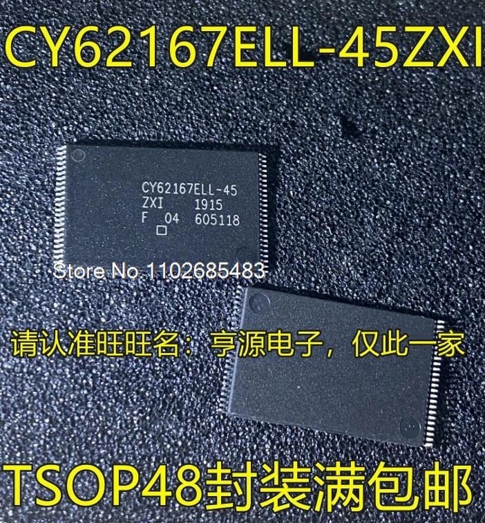 ELL-45ZXI EV30LL-45ZXI TSOP48 CY62146DV30LL-55ZSXI, CY62167, 로트당 5 개