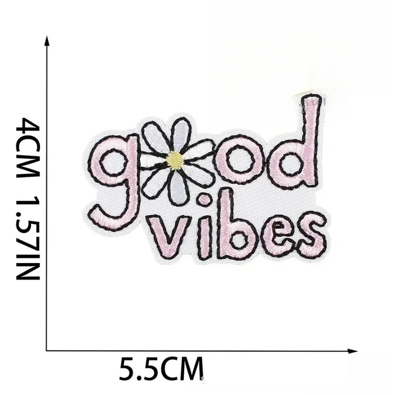 مجموعة ملصقات قماش مطرزة بالزهور الجديدة، ملصق رقعة تزيين الملابس، ملصق تطريز نقل الحرارة على شكل أقحوان كرتوني