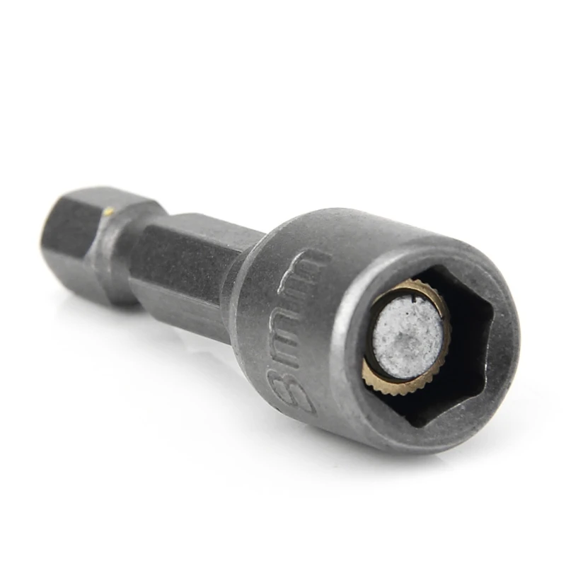 M6CF 10 Pcs Magnetic Nut Driver Set 8mm 5/16" Socket Adapter Drill Bit