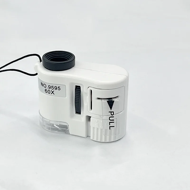 60X LED Miniature Mini Microscope 9595 Free Leather Case