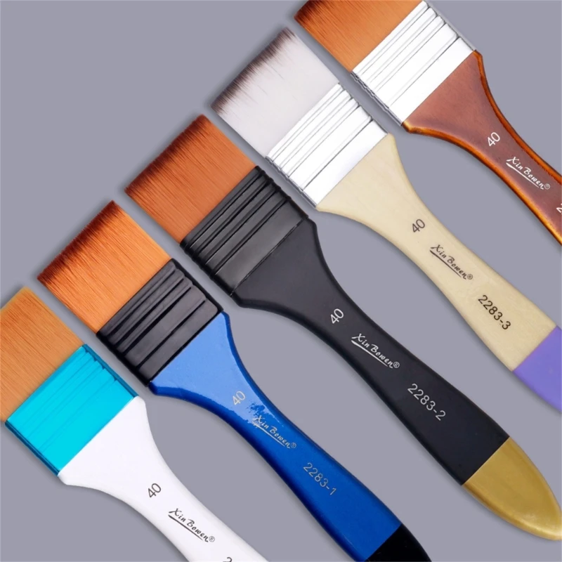 3 Set Paint Brush Artist Brushes Watercolor Paint Brush Nylon Hair Paint Brushes Oil Painting Brushes for Painting