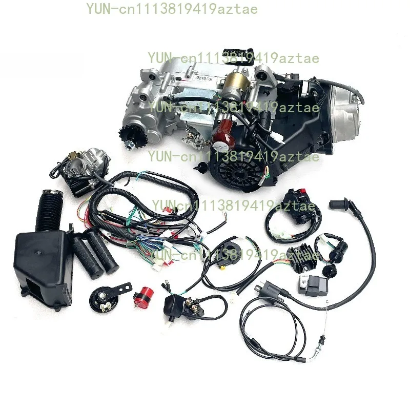 Four-Wheel ATV Steel Tube Kart Motorcycle, 150-200cc GY6 Continuously Variable Speed Engine with Built-in Reverse Gear