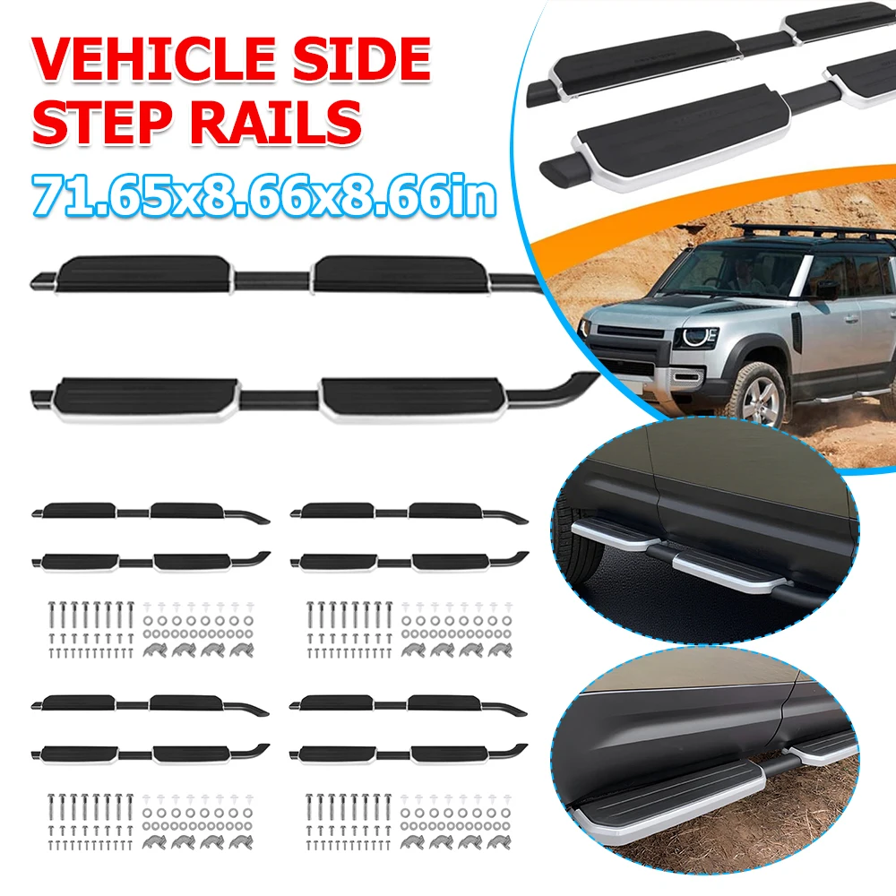 

Боковые подножки автомобиля, противоскользящие подножки, простая установка, боковые подножки для бездорожья на 2020-2024 годы, автозапчасти Land Rover Defender