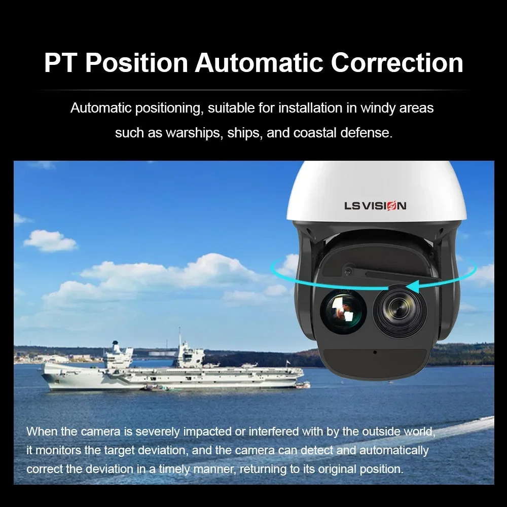 LS VISION Applicazione PTZ IP esterna personalizzata con tecnologia di rete Sensore CMOS Rilevamento facciale Microfono Sirena Telecamera CCTV