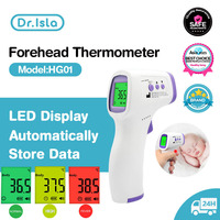 Dr.isla LCD Forehead hermometer Non Contact Infrared Medical Thermometer Body Temperature Fever Measure Tool For Baby Adults