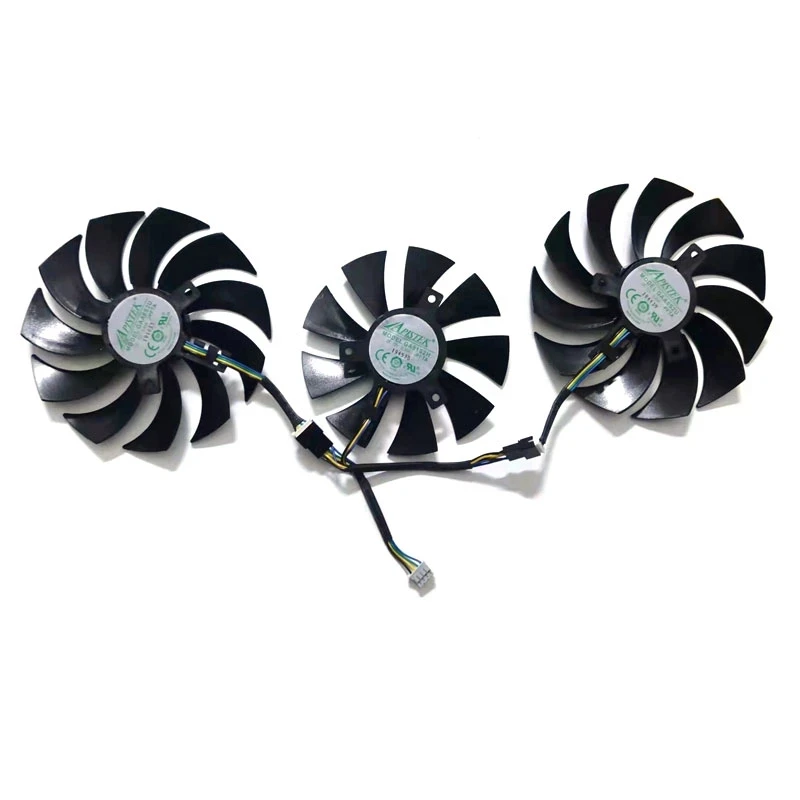 DIY 3PCS GAA8S2U DC 12V 0.45A 4-Pin RX 5600 GPU Cooling Fan for Dylan Radeon RX5600 XT RX5700 8GB X-Series War Graphics