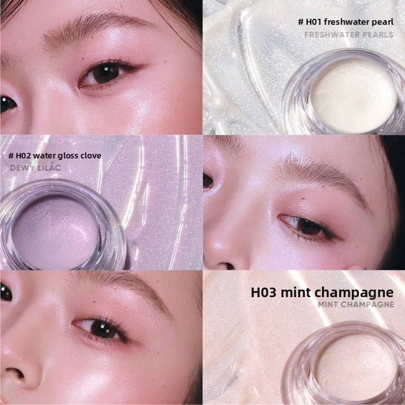 Judydoll Waterlight Highlighter Stick, iluminador facial com brilho líquido para maçãs das mãos e corpo, bálsamo cremoso para pele de vidro orvalhado,