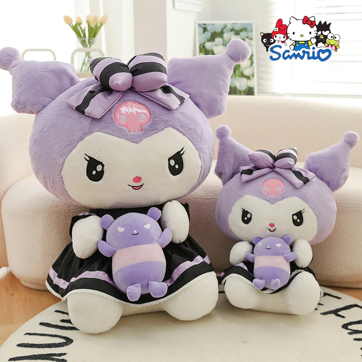 

2023 Sanrio Cute New Doll Kuromi Plush Toy My Melody Doll Filled With Plush Pillow Children Girls Birthday Gift Hello Kitty Boy