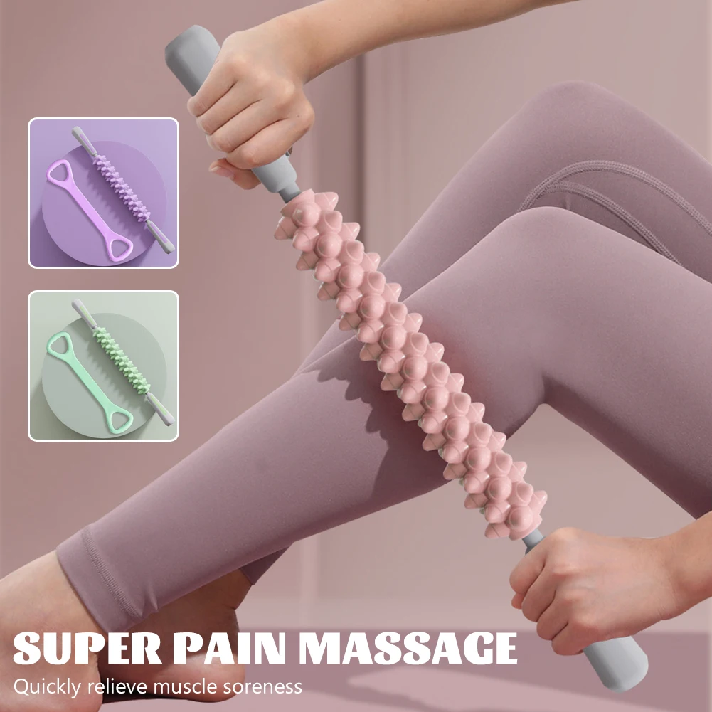 Muscle Roller Massage Stick Muscle Roller Sticks With Non-slip TPR Handles Relieve Stress Relax