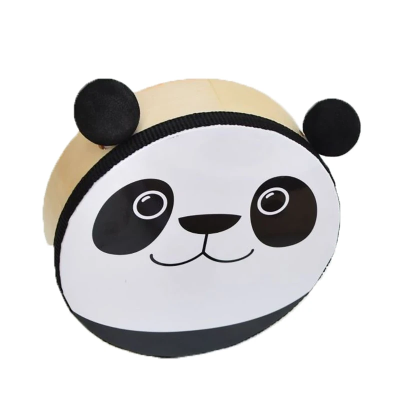 6 Inches Tambourine Little Panda Children Beat the Drum Percussion Musical Instruments Children Toys Gifts of Musical