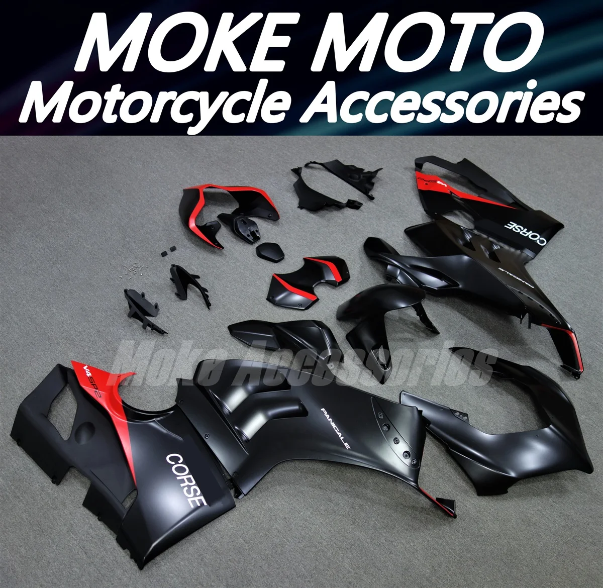 Fairings Kit Fit For Panigale v4s v4r 2020 2021 Bodywork Set 20 21 Abs High Quality Injection Black Red