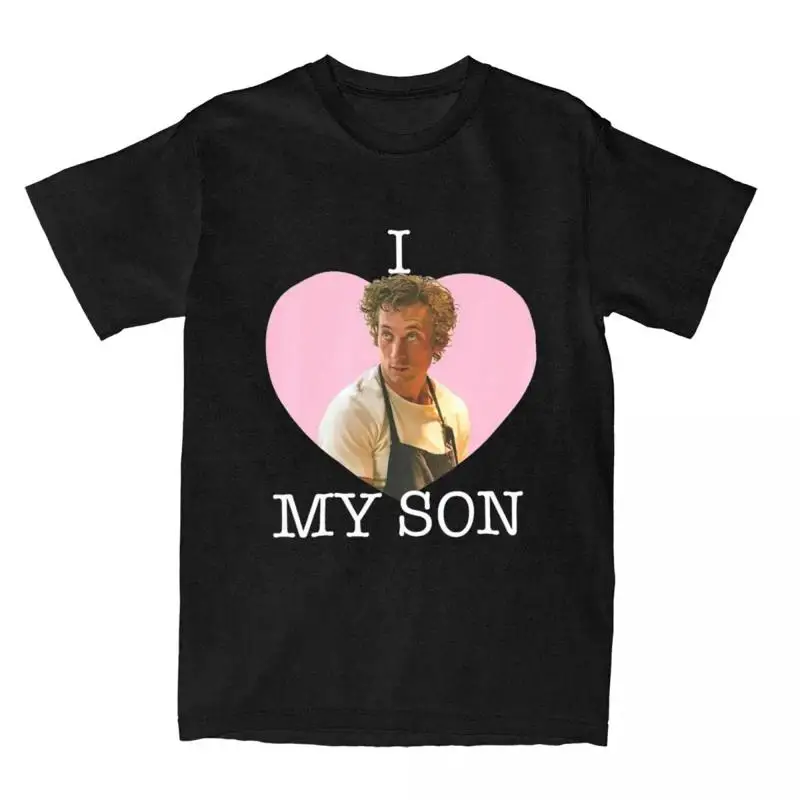 

Белая футболка Funny I Love My Son The Bear Eremy Allen, хлопковая S