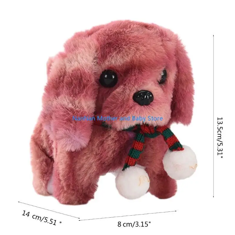 Schamowane zwierzę szczekające pies pieszo urocze elektryczne pluszowe zabawki świetne prezenty dla maluchów chłopców dzieci