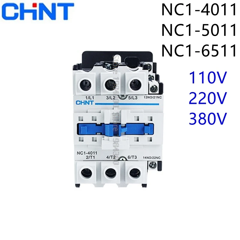 

CHINT NC1-4011 NC1-5011 NC1-6511 NC1 AC Contactor 380V 220V 110V