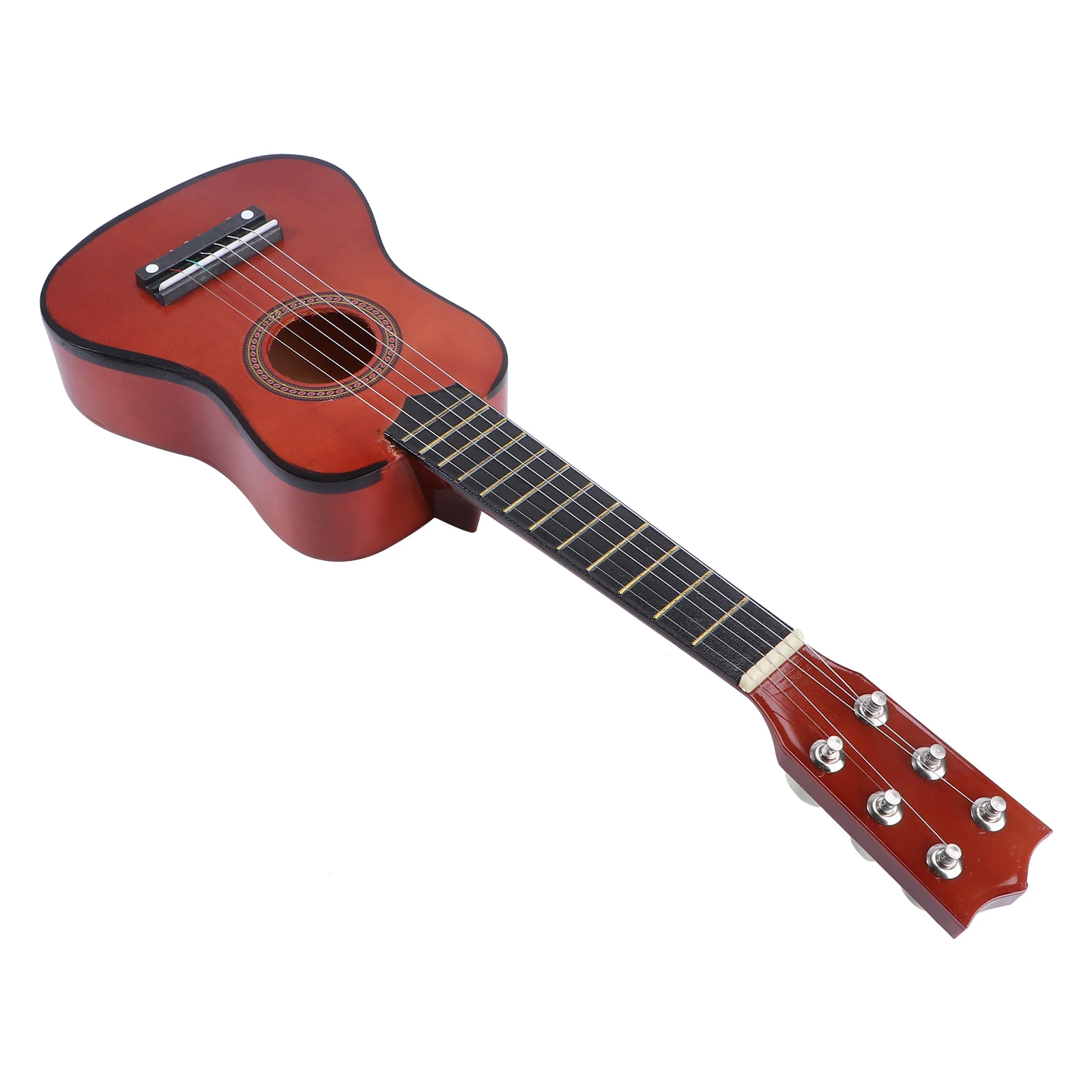 

21inch Acoustic Guitar Mini Guitar Musical Instrument Wooden Craft for Beginner Children (Coffee)